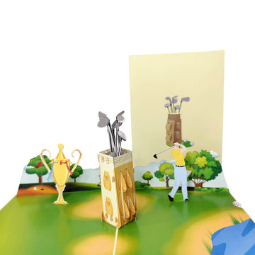 Golfing Pop-Up Card